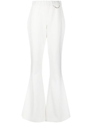 Dsquared2 logo-chain flared trousers - White