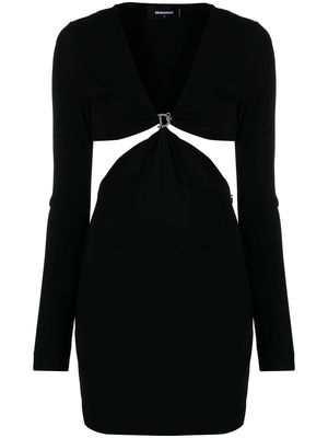 Dsquared2 logo-embellished cut-out minidress - Black