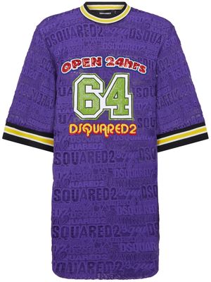 Dsquared2 logo-embellished T-shirt dress - Purple