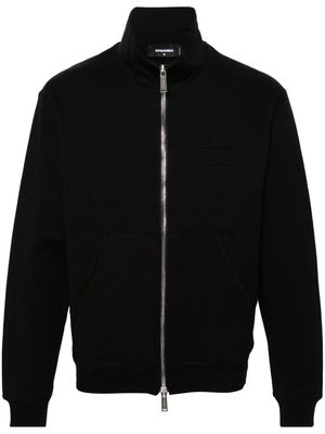 Dsquared2 logo-embossed zip-up sweatshirt - Black