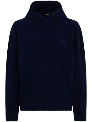 Dsquared2 logo-embroidered hoodie - Blue