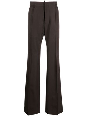 Dsquared2 logo-embroidered tailored trousers - Brown