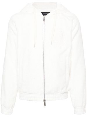 Dsquared2 logo-embroidered terry-cloth jacket - White