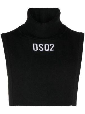 Dsquared2 logo-intarsia roll-neck jumper - Black