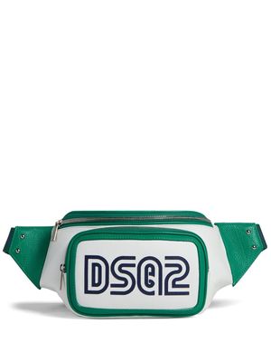 Dsquared2 logo leather belt bag - White