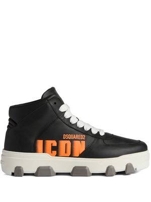 Dsquared2 logo-lettering high-top sneakers - Black