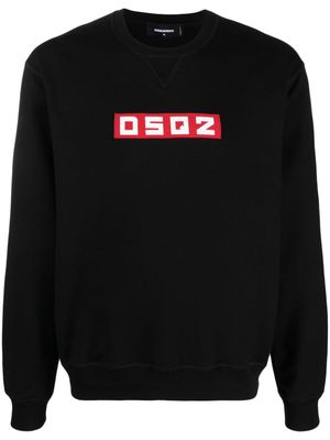 Dsquared2 logo-patch cotton sweatshirt - Black