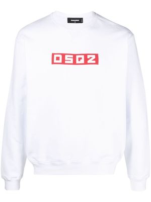 Dsquared2 logo-patch cotton sweatshirt - White