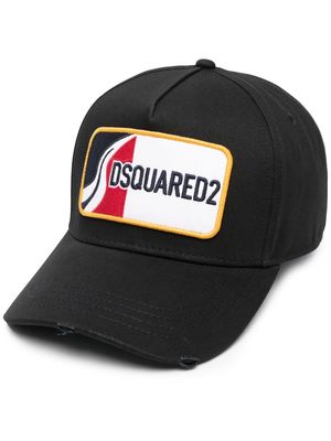 Dsquared2 logo-patch curved-peak cap - Black
