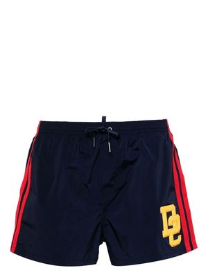 Dsquared2 logo-patch drawstring swim shorts - Blue