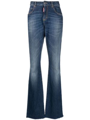 Dsquared2 logo-patch flared jeans - Blue
