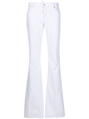 Dsquared2 logo-patch flared jeans - White