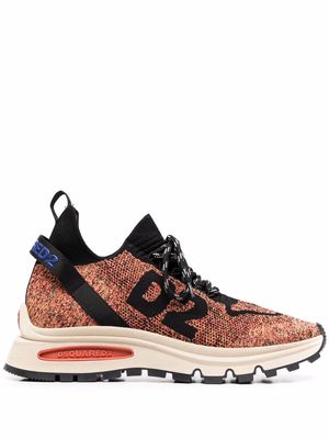 Dsquared2 logo-patch lace-up sneakers - Orange