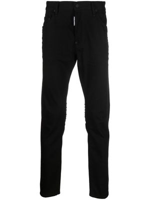 Dsquared2 logo-patch slim-cut trousers - Black