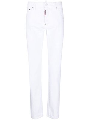 Dsquared2 logo-patch slim-leg jeans - White