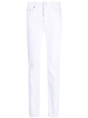 Dsquared2 logo-patch straight-leg jeans - White