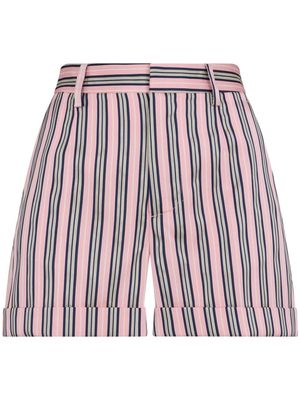 Dsquared2 logo-patch striped shorts - Pink