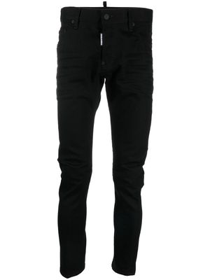 Dsquared2 logo-patch tapered jeans - Black