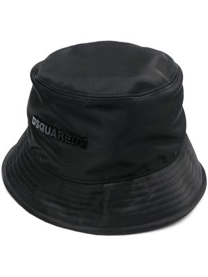 Dsquared2 logo-plaque bucket hat - Black