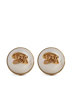Dsquared2 logo-plaque circular-design earrings - Gold