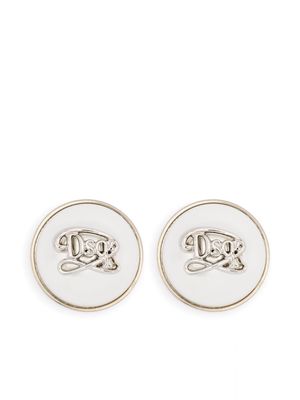 Dsquared2 logo-plaque clip-on earrings - Neutrals