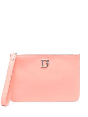 Dsquared2 logo plaque clutch bag - Pink
