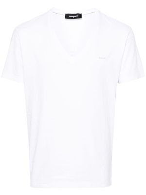 Dsquared2 logo-plaque cotton T-shirt - White