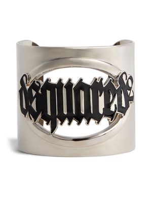 Dsquared2 logo-plaque cuff bracelet - Silver