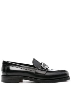 Dsquared2 logo-plaque leather loafers - Black