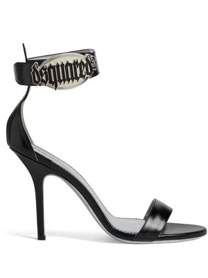 Dsquared2 logo-plaque leather sandals - Black