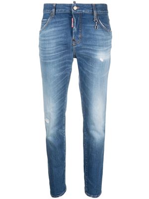 Dsquared2 logo-plaque tapered jeans - Blue