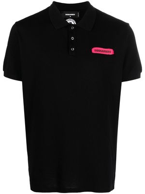 Dsquared2 logo polo shirt - Black
