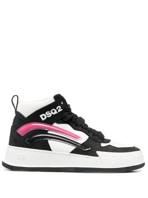 Dsquared2 logo-print ankle high-top sneakers - White