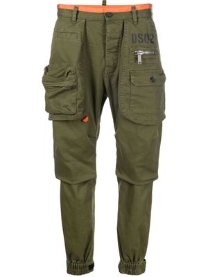 Dsquared2 logo-print cargo trousers - Green