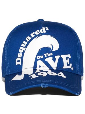 Dsquared2 logo-print cotton baseball cap - Blue