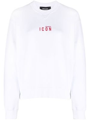 Dsquared2 logo-print cotton jumper - White