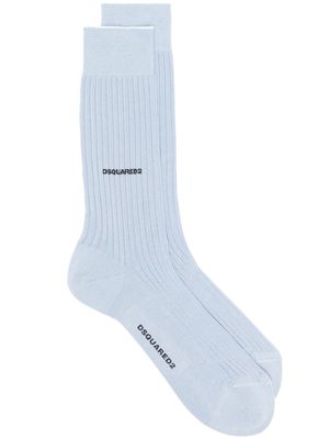 Dsquared2 logo-print cotton socks - Blue