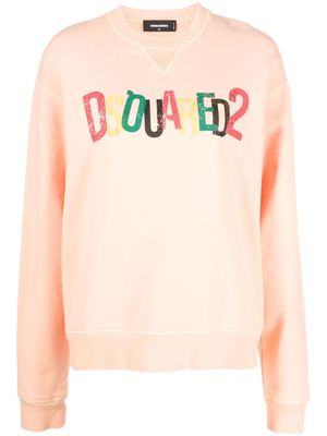 Dsquared2 logo-print cotton sweatshirt - Orange