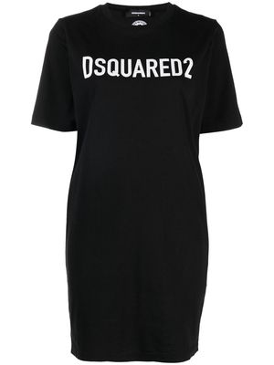 Dsquared2 logo-print cotton T-shirt dress - Black