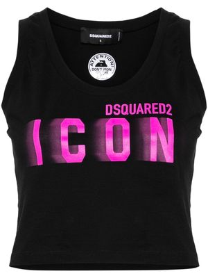 Dsquared2 logo-print cotton tank top - Black