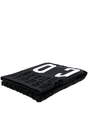 Dsquared2 logo-print cotton towel - Black