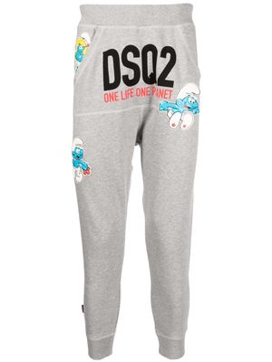 Dsquared2 logo-print cotton track pants - Grey