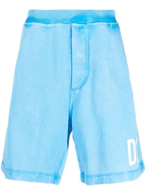 Dsquared2 logo-print cotton track shorts - Blue