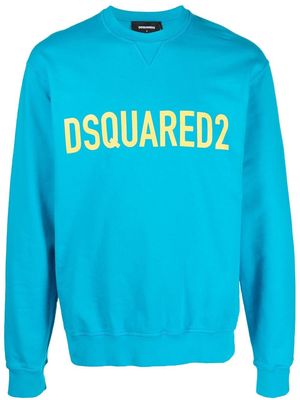 Dsquared2 logo-print crew-neck sweatshirt - Blue