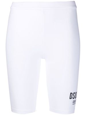 Dsquared2 logo-print cycling shorts - White