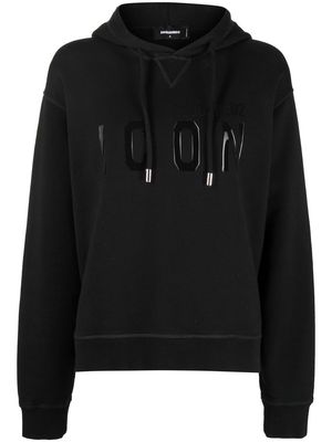 Dsquared2 logo-print detail hoodie - Black