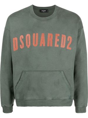 Dsquared2 logo-print detail sweatshirt - Green