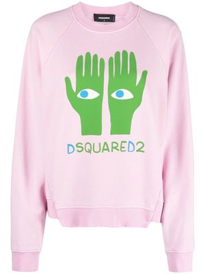 Dsquared2 logo-print detail sweatshirt - Pink