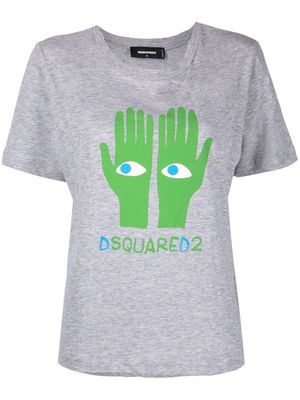 Dsquared2 logo-print detail T-shirt - Grey