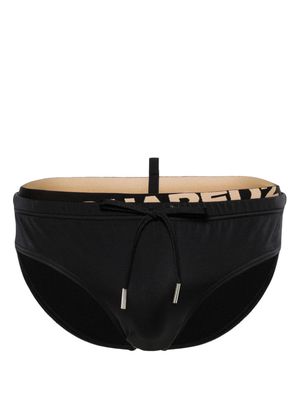 Dsquared2 logo-print drawstring-waist swimming trunks - Black
